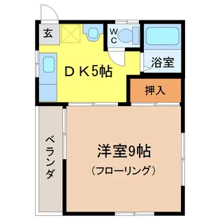 コーポ賀来【1階】の間取り