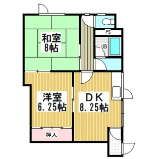 日の出ハイツ【1階】の間取り