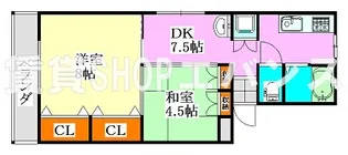 三輝本マンション【2階】の間取り