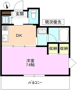 1DKの間取り画像