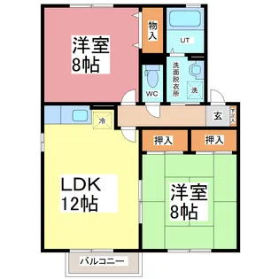 クレスト21【1階】の間取り