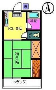 第一光コーポ【2階】の間取り