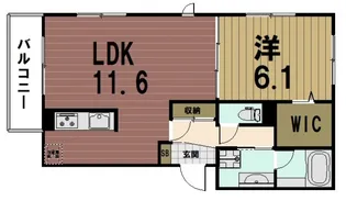 1LDKの間取り画像