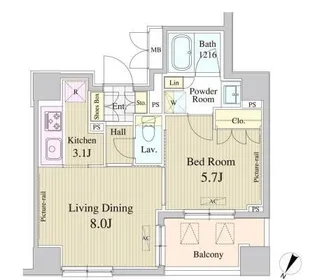 セレサ東日本橋【2階】の間取り