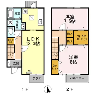 広島県福山市新涯町5【一戸建】の間取り