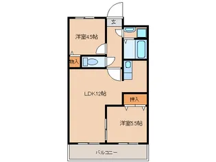 カルネドール【1階】の間取り