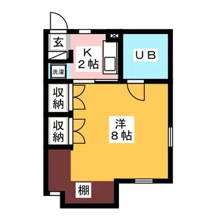 1Kの間取り画像