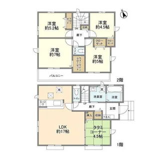 東京都八王子市川口町【一戸建】の間取り