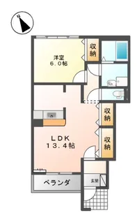 クレストールII【1階】の間取り