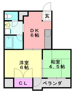 大阪府大阪市平野区西脇3【マンション】の間取り