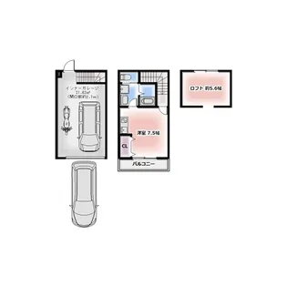 GARAGE-ACEII【1階】の間取り