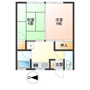 渡辺ハイツ【2階】の間取り