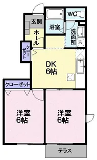 山形県山形市江南3【アパート】の間取り