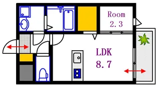 広島県広島市中区江波二本松2【アパート】の間取り