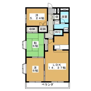セレクト大岩【4階】の間取り