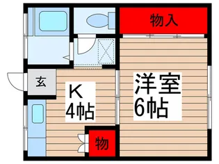 アパ-トメントひまわり【1階】の間取り