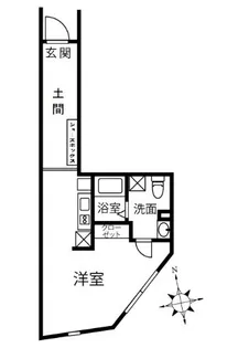 1Rの間取り画像