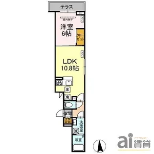 東京都小平市花小金井南町2【アパート】の間取り