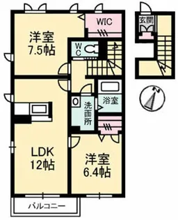 広島県呉市音戸町波多見3【アパート】の間取り