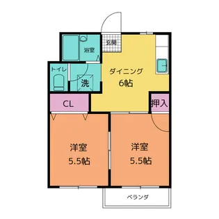 コーポまどか【1階】の間取り