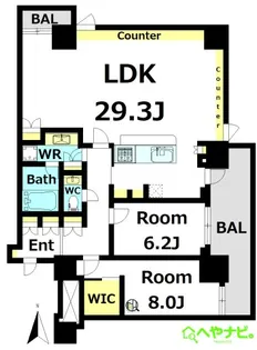愛知県名古屋市西区名駅2【マンション】の間取り