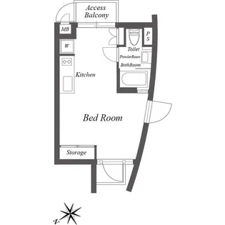 コートモデリア六本木【2階】の間取り