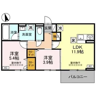 ロータスシャトー【1階】の間取り