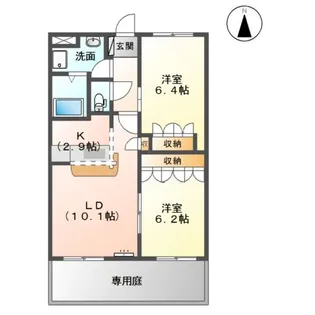 サンタモニカ・長良【1階】の間取り