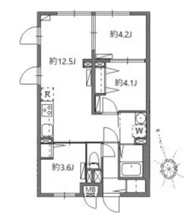 SOLASIA residence 学芸大学II(ソラシアレジデンス)【2階】の間取り