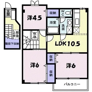 兵庫県丹波篠山市東吹【アパート】の間取り