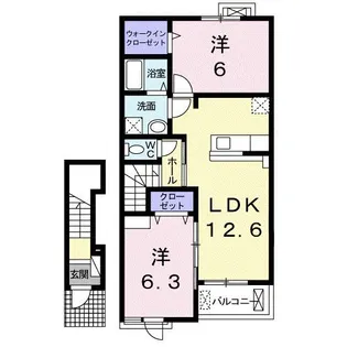 第二東雲 A棟【2階】の間取り