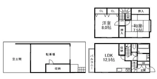 京都府京都市伏見区深草直違橋南1【一戸建】の間取り