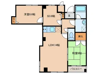 ドミトリ-箕面【3階】の間取り