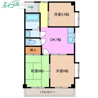 サニーヒル星見ヶ丘【2階】の間取り