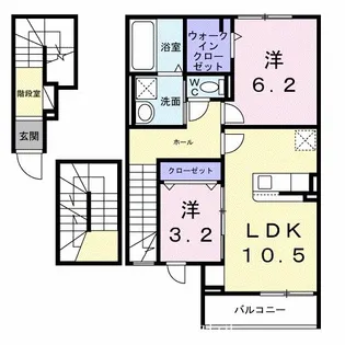 東京都小平市栄町2【アパート】の間取り