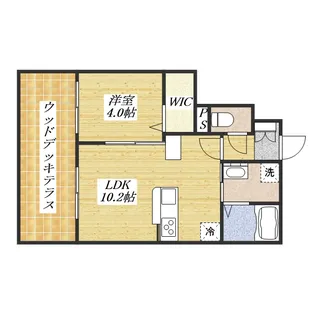 ガーデンテラスアイリス【1階】の間取り