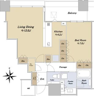 梅田ガーデンレジデンス【32階】の間取り