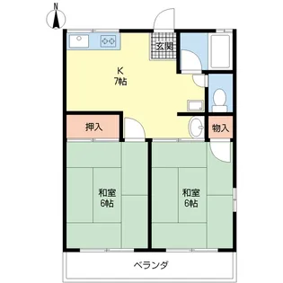 リバーハイツ【1階】の間取り