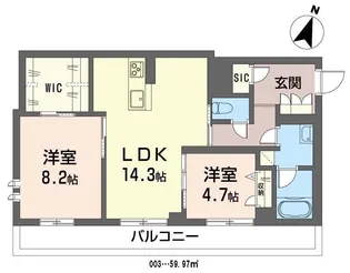 シャーメゾン サチ【3階】の間取り