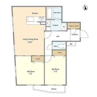 東京都北区田端1【マンション】の間取り