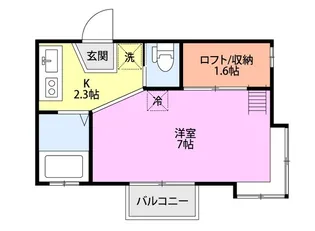 コーポアップル【1階】の間取り