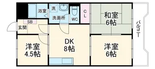 白砂ヒルズ【4階】の間取り