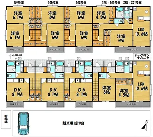イマーブル・シュシュ【1階】の間取り