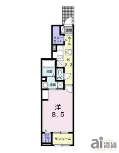 東京都小平市小川町1【アパート】の間取り