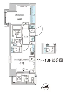 東京都江東区富岡2【マンション】の間取り