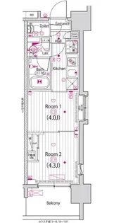 ガーラ・アヴェニュー木場【13階】の間取り