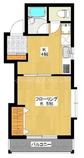グリーンコーポ6番館【1階】の間取り