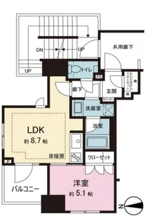 リビオレゾン三田【4階】の間取り