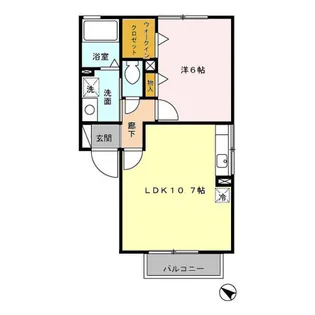 熊本県熊本市北区龍田3【アパート】の間取り