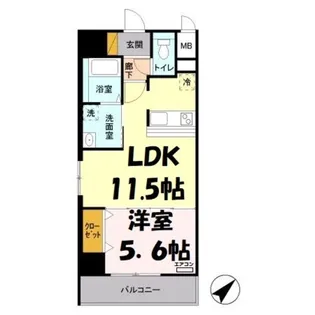 埼玉県越谷市南越谷4【マンション】の間取り